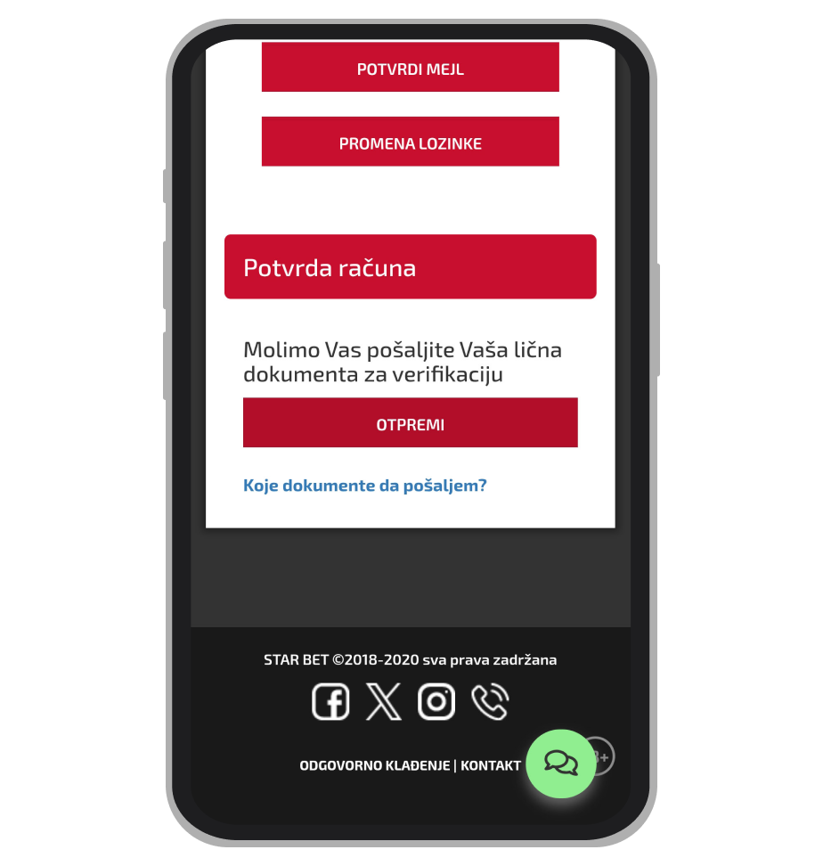 Početna stranica verifikacije