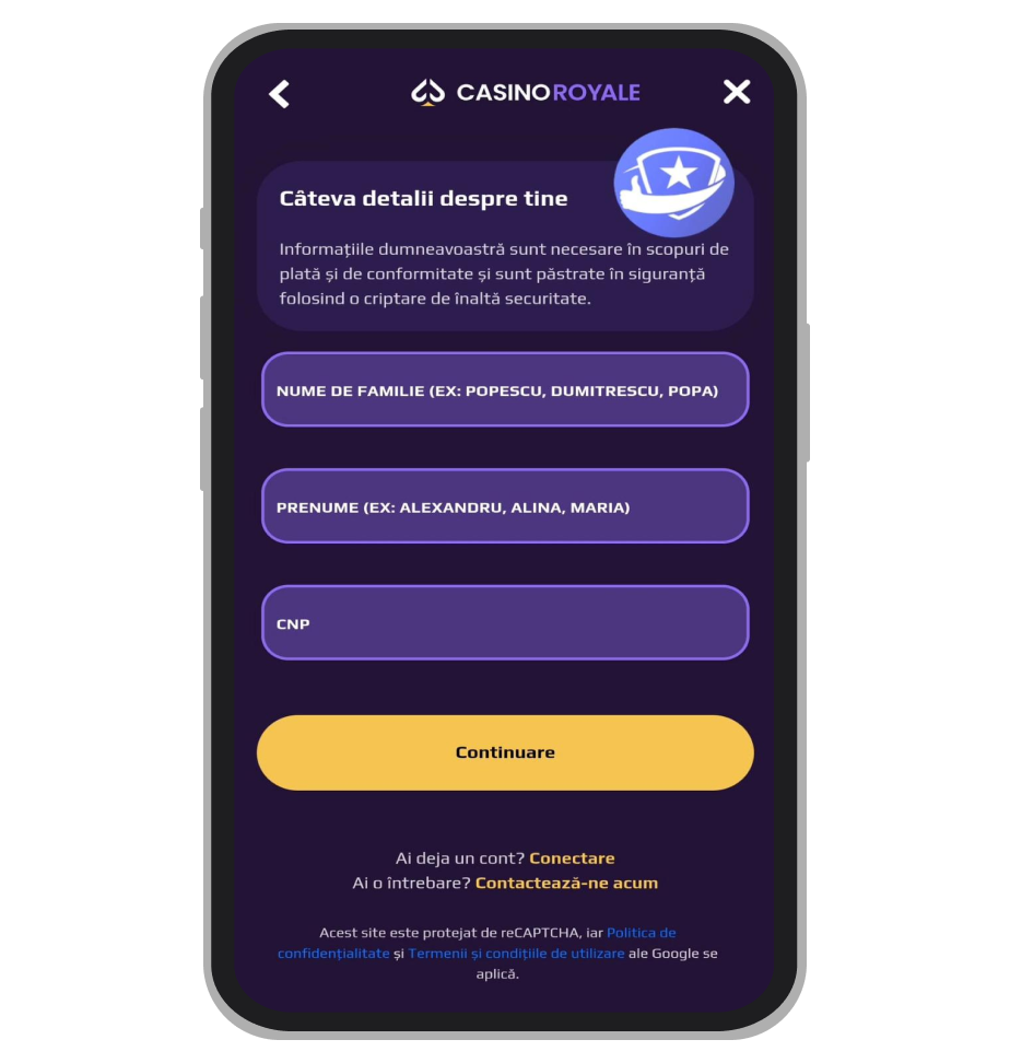 Formular înregistrare (a treia parte)