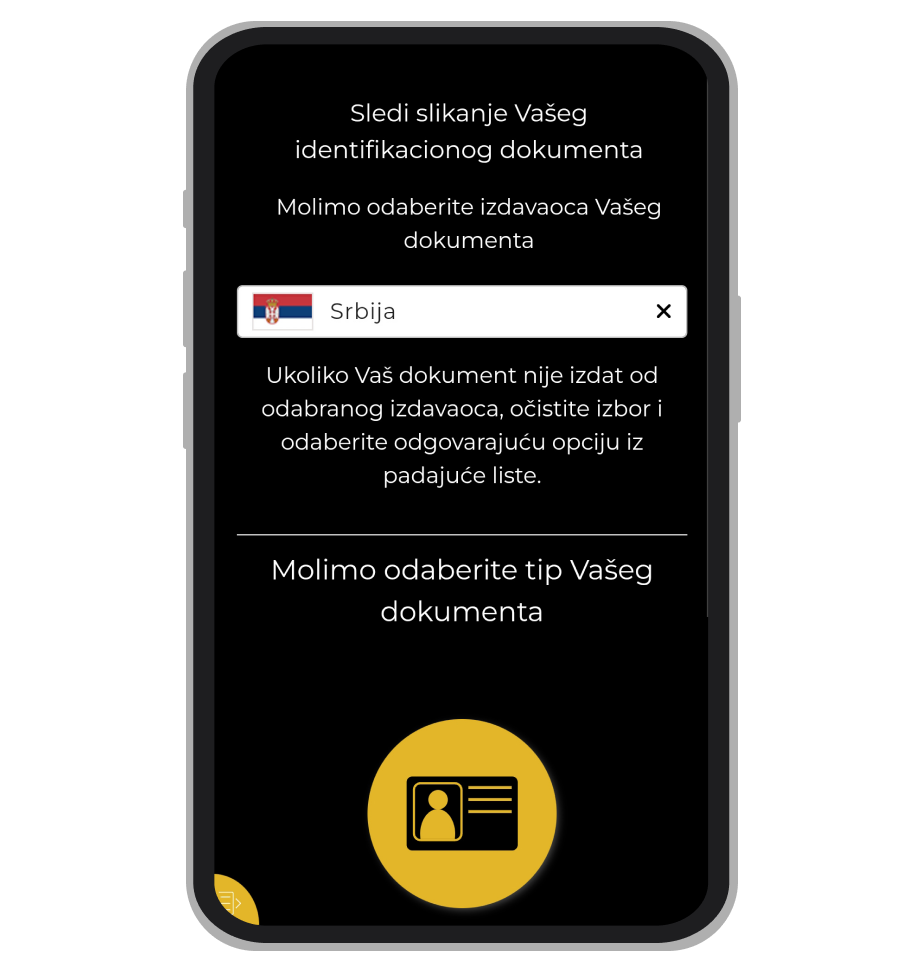 Otpremanje dokumenata za verifikaciju