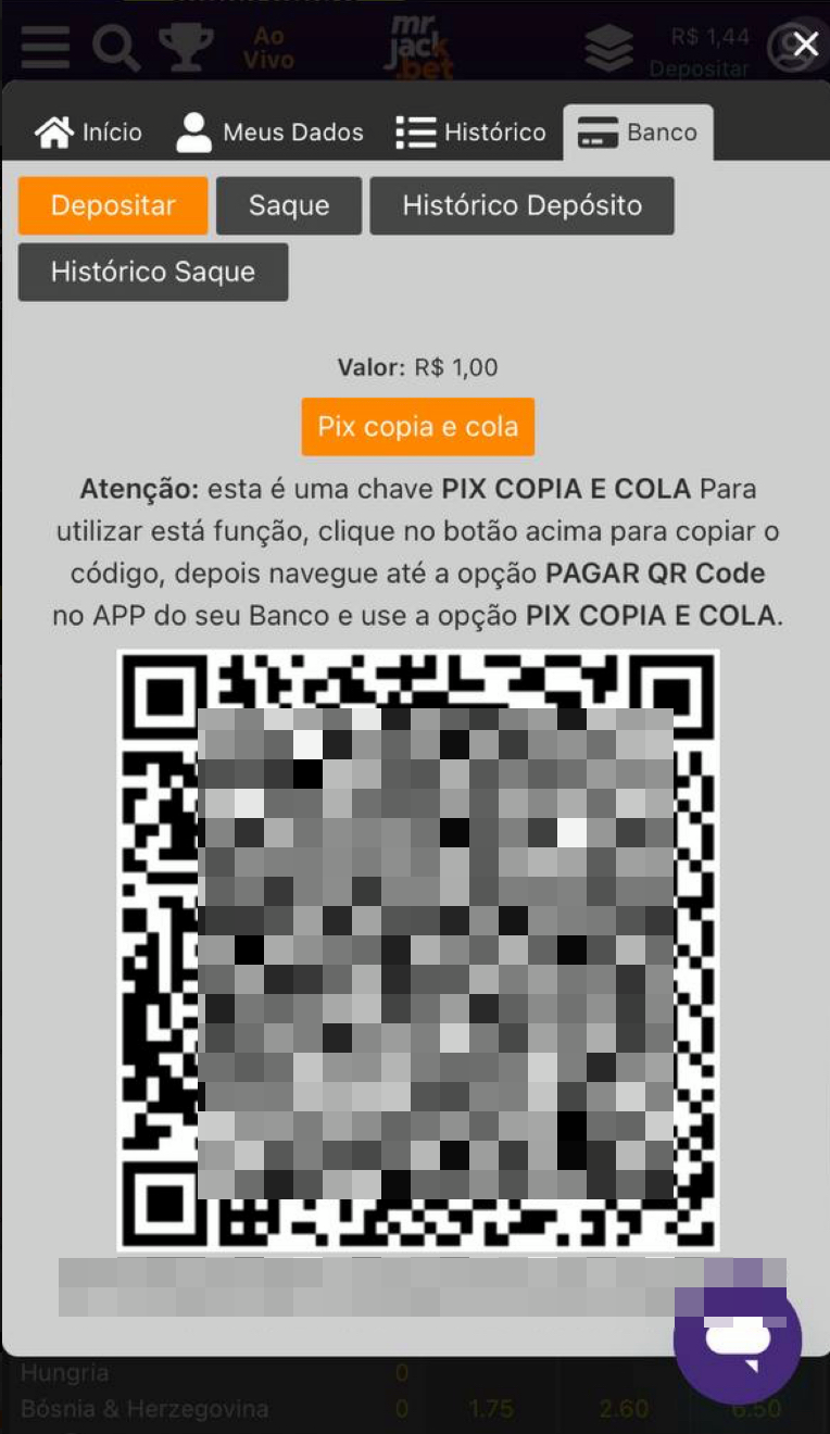 Pode usar código QR ou “Copia e cola” para concluir o pagamento