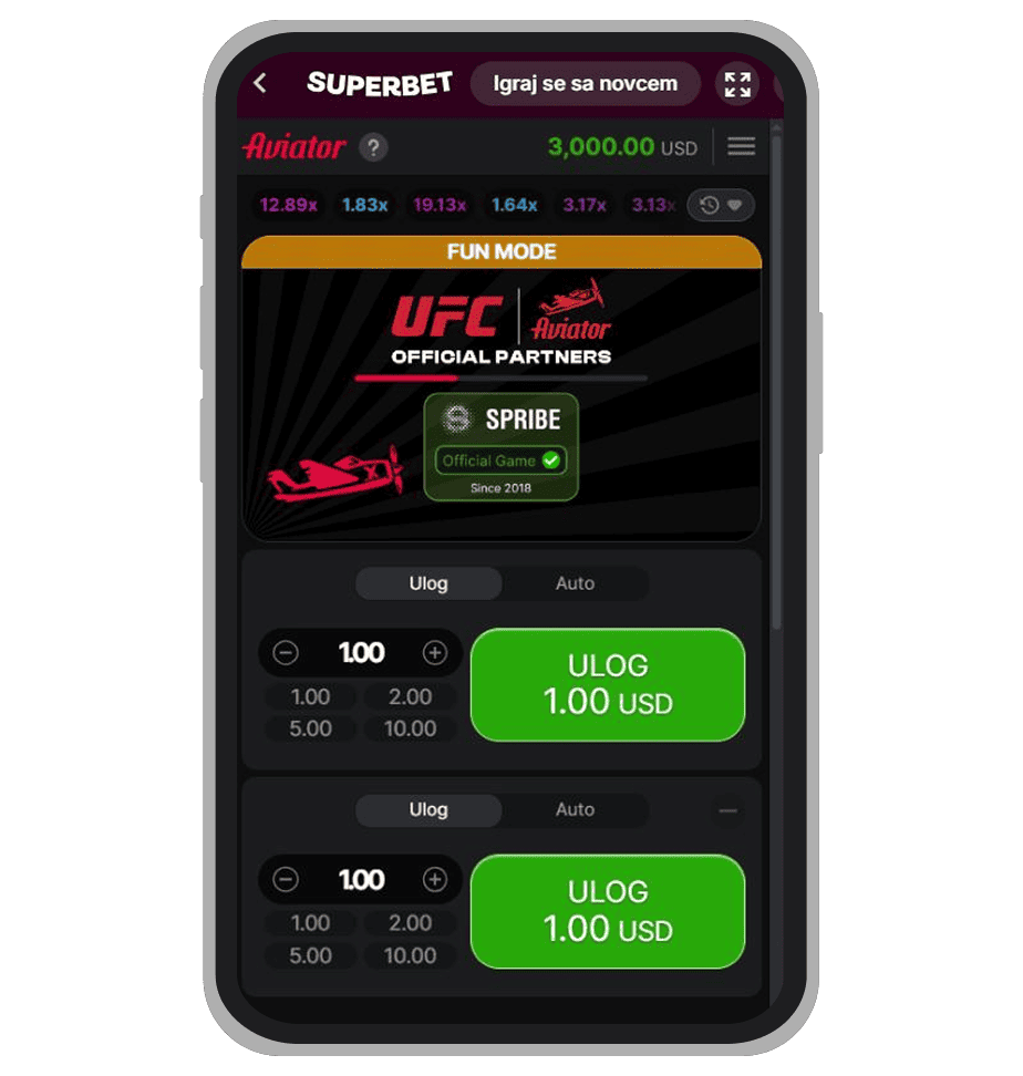 Aviator na Superbet