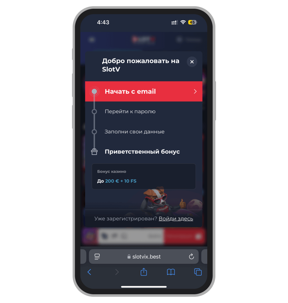 Регистрационная анкета