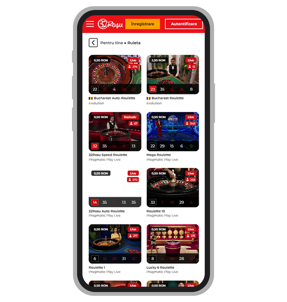 Ruletă live la 32Roșu