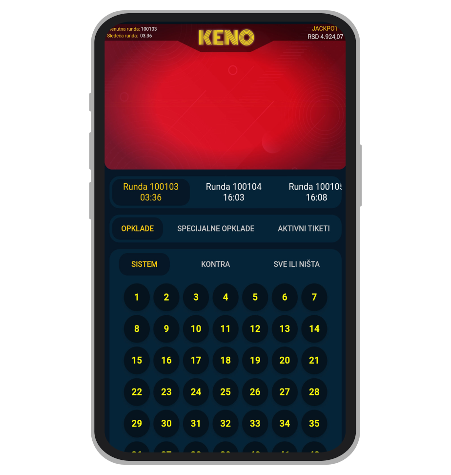 Keno na AmbassadorBet