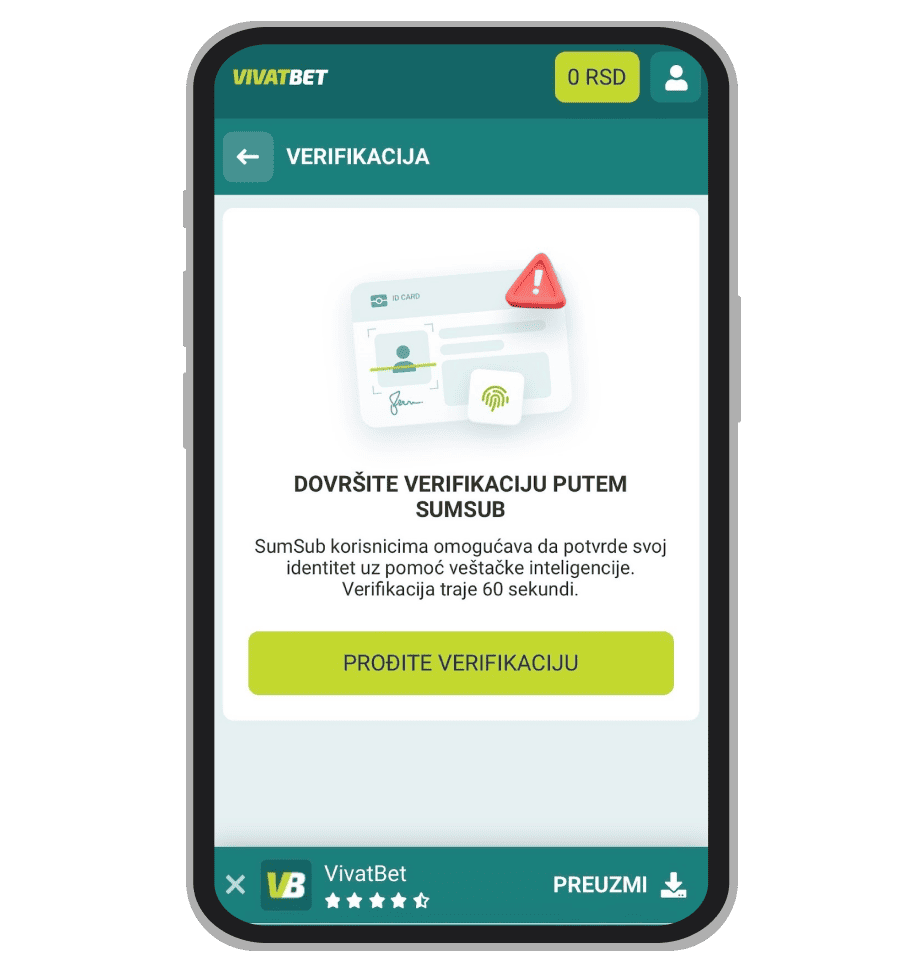 Vivatbet verifikacija korisničkog naloga