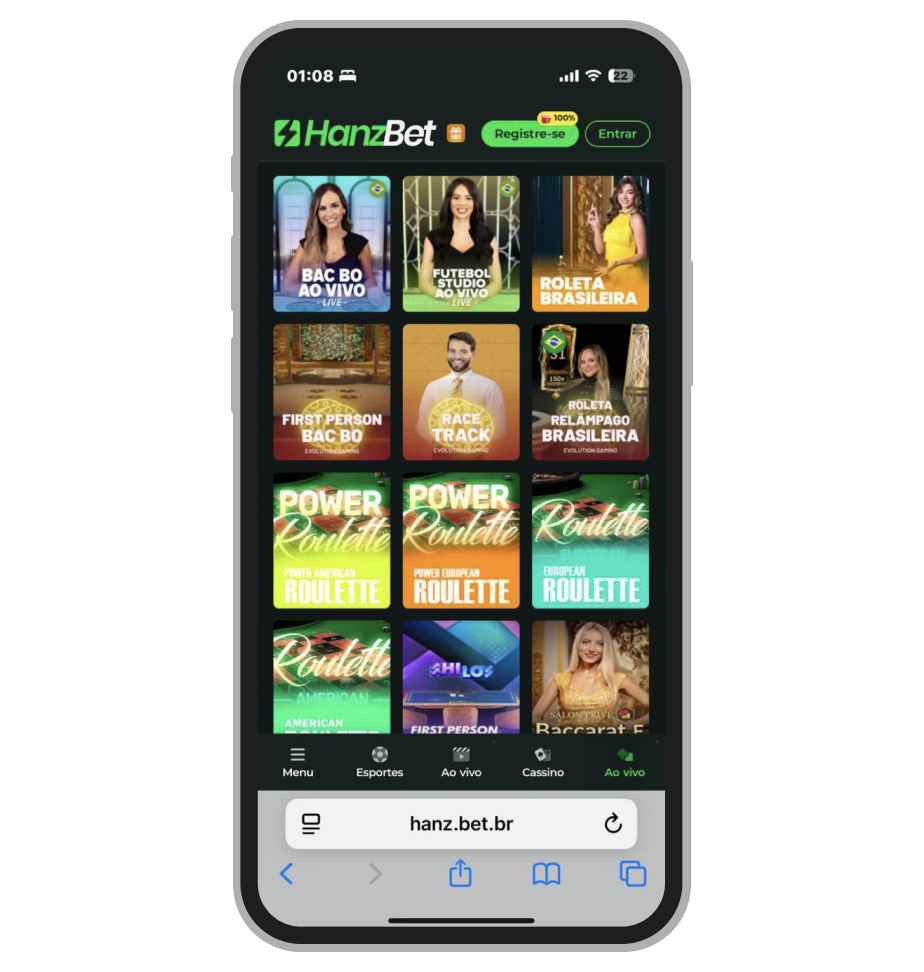 Cassino ao vivo HanzBet