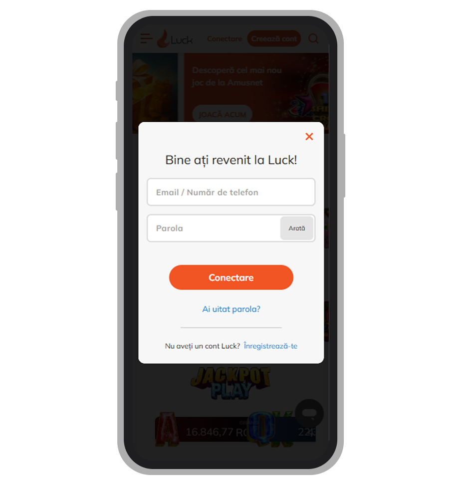 Autentificare la Luck