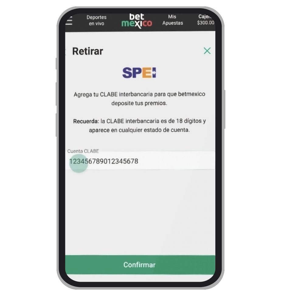 Retiros en App Betmexico