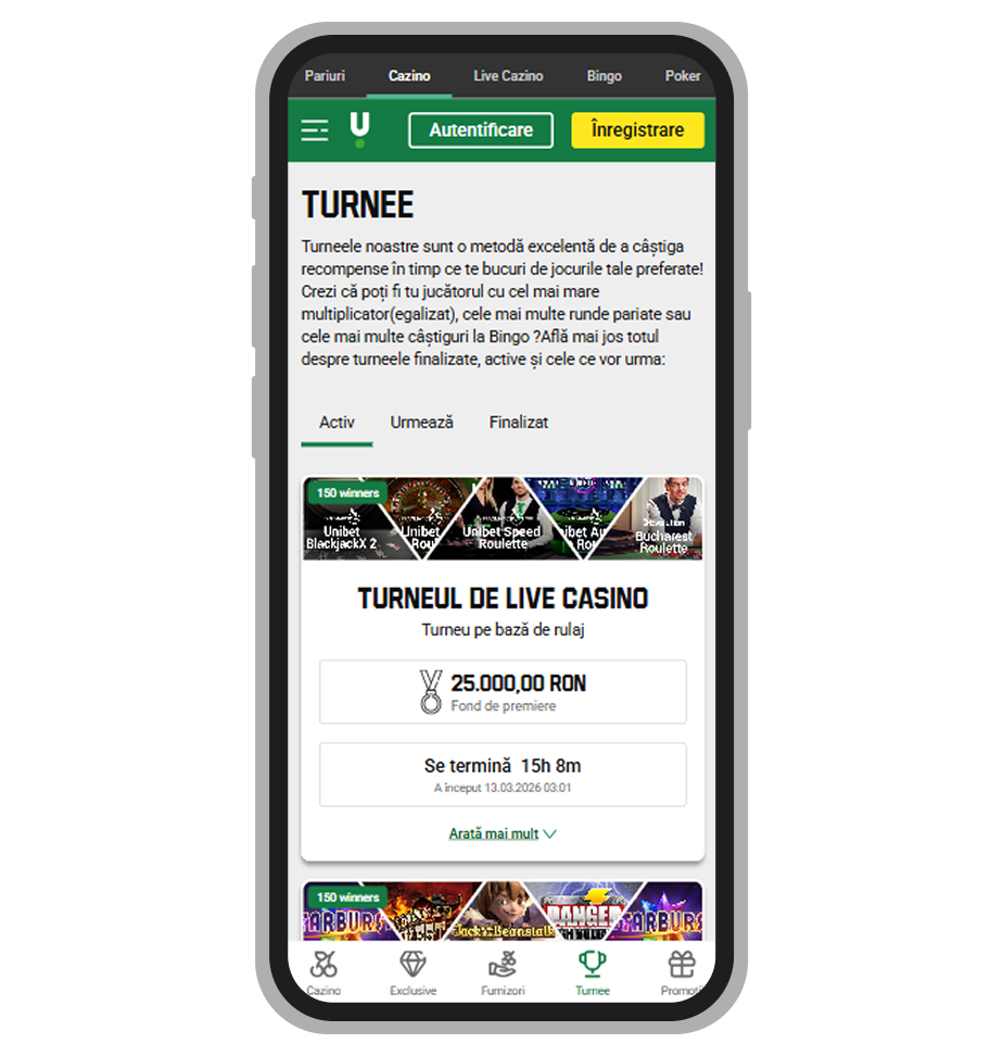 Turnee la Unibet