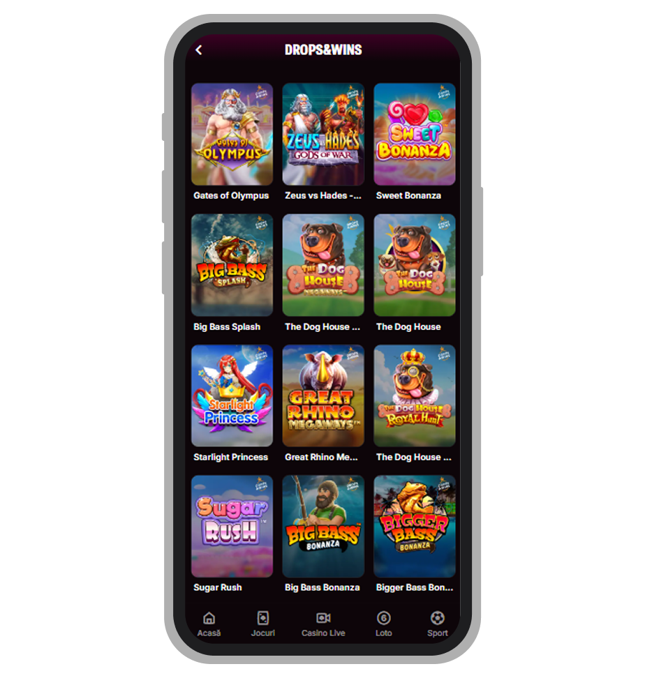 Păcănele Drops & Wins