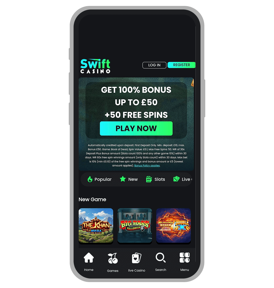 Swift Casino Home Page