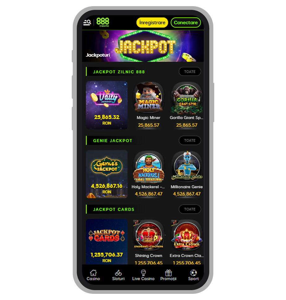 Jackpoturi la 888casino