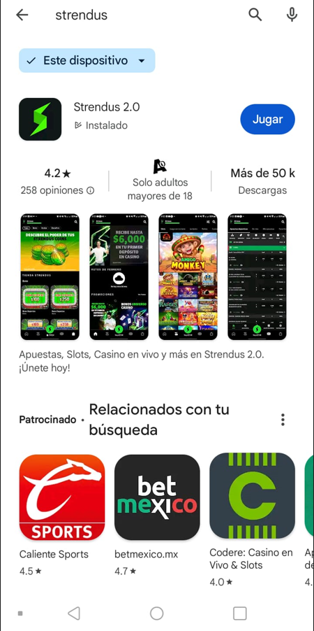 Instalación Jugar