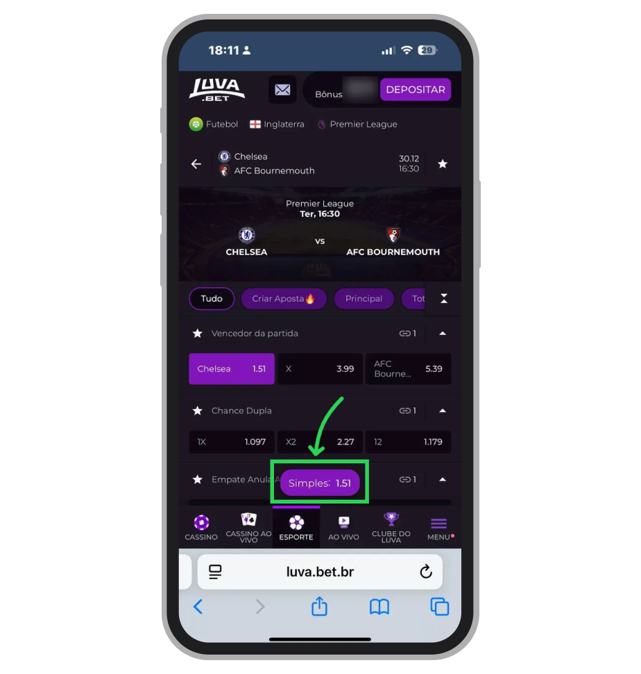 Clique no botão roxo "Cupom" na parte inferior para revisar suas seleções e valores