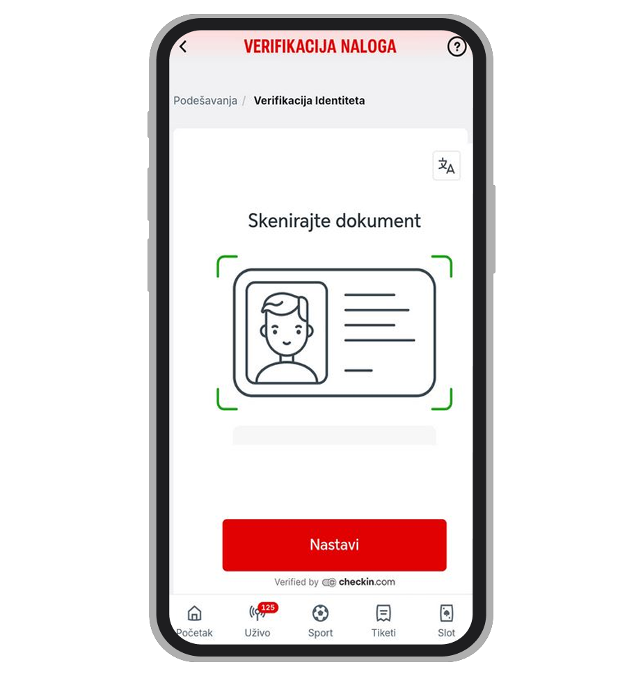 Otpremanje dokumenata za verifikaciju