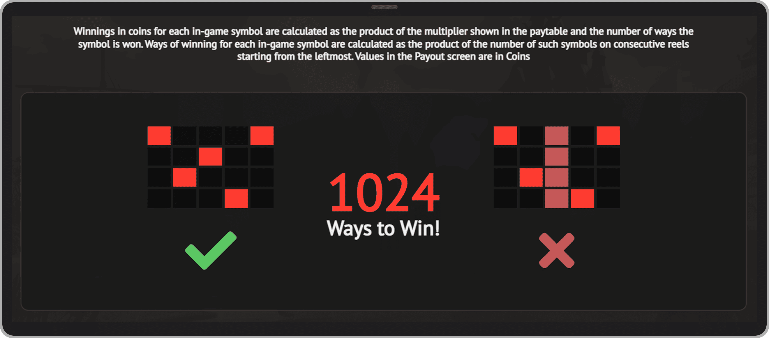 Screenshot with rules