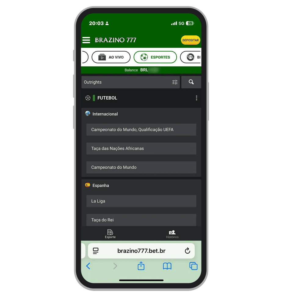 A seção de apostas de longo prazo
