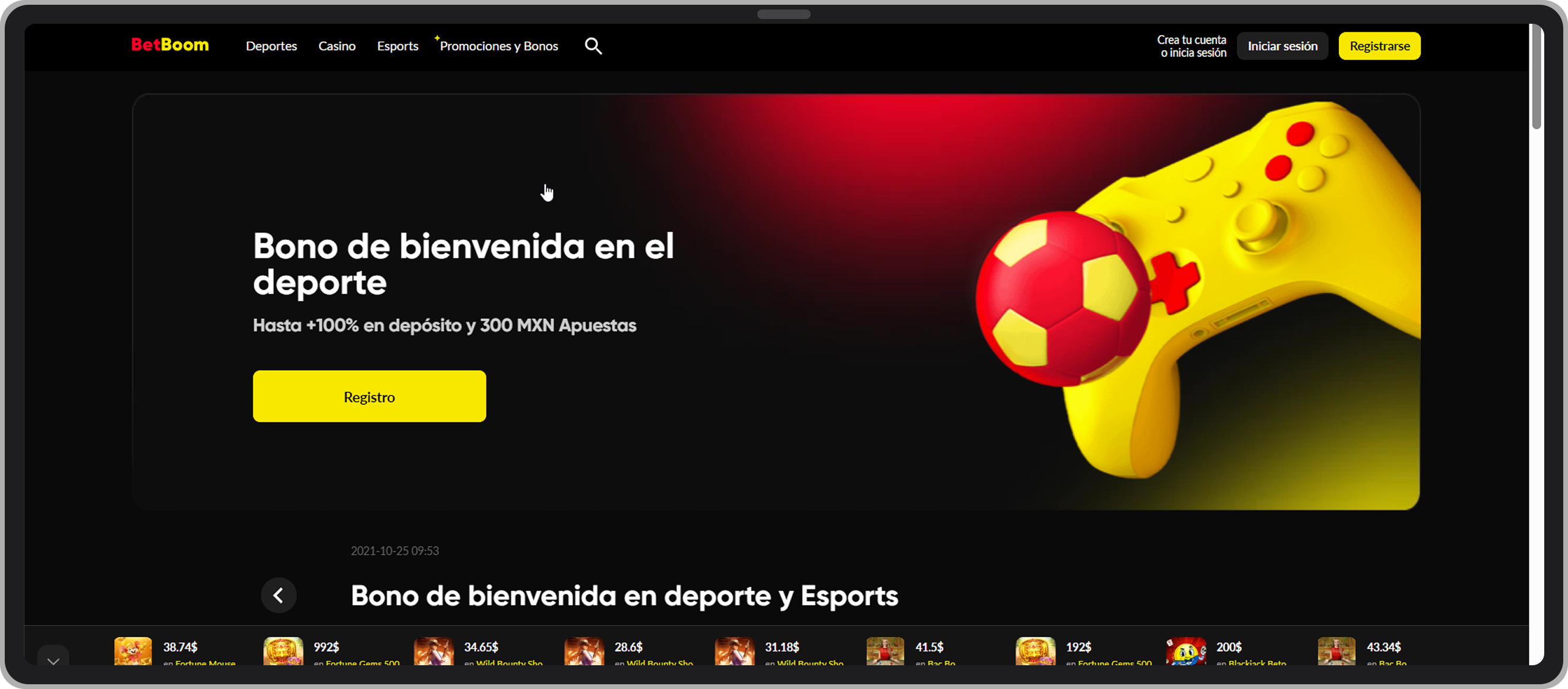 Bono de bienvenida. BetBoom