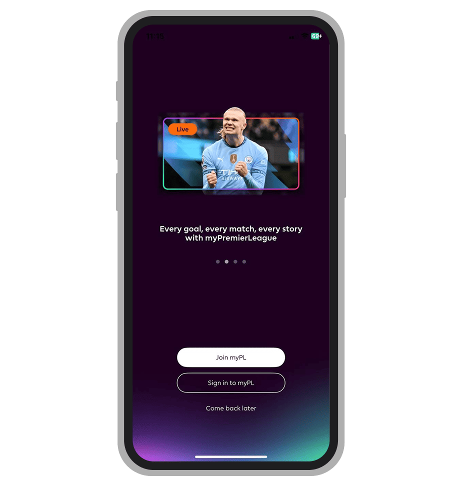 Početni ekran FPL aplikacije