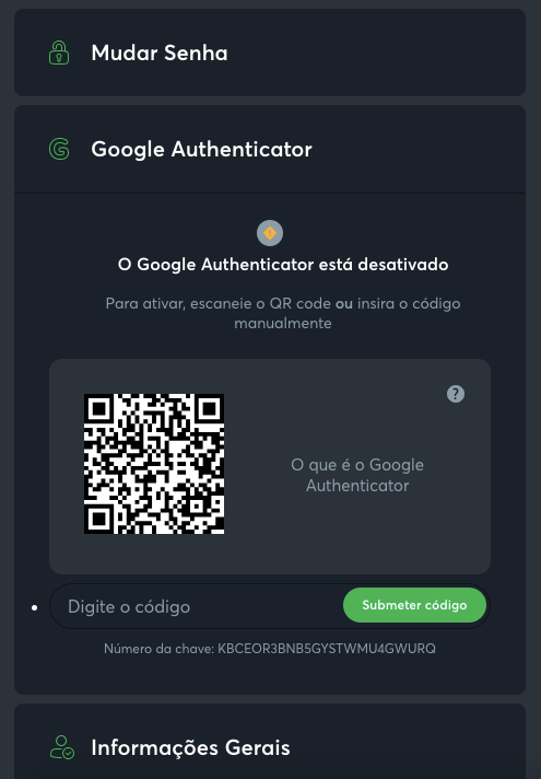 Autenticação de 2 fatores