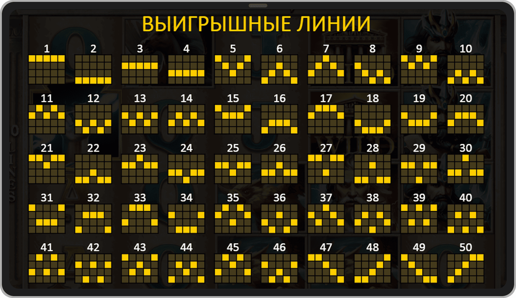 Линии выплат