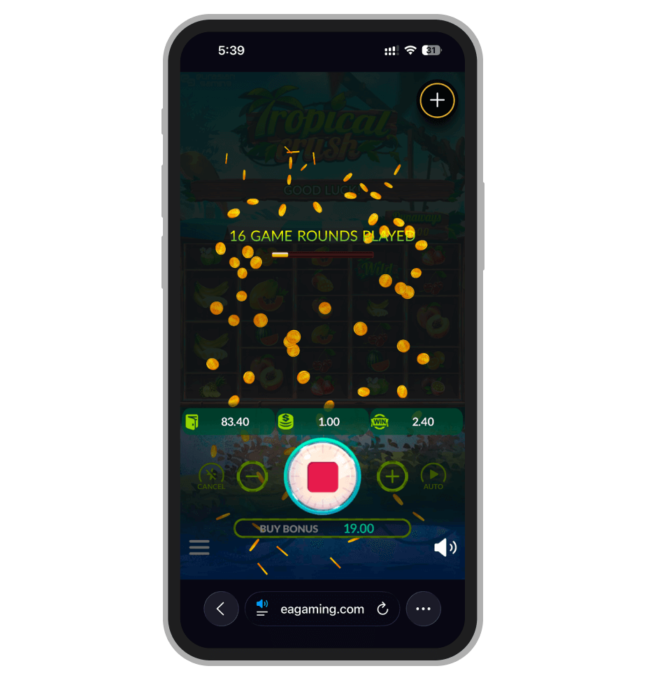 Fast-Play Feature в Tropical Crush