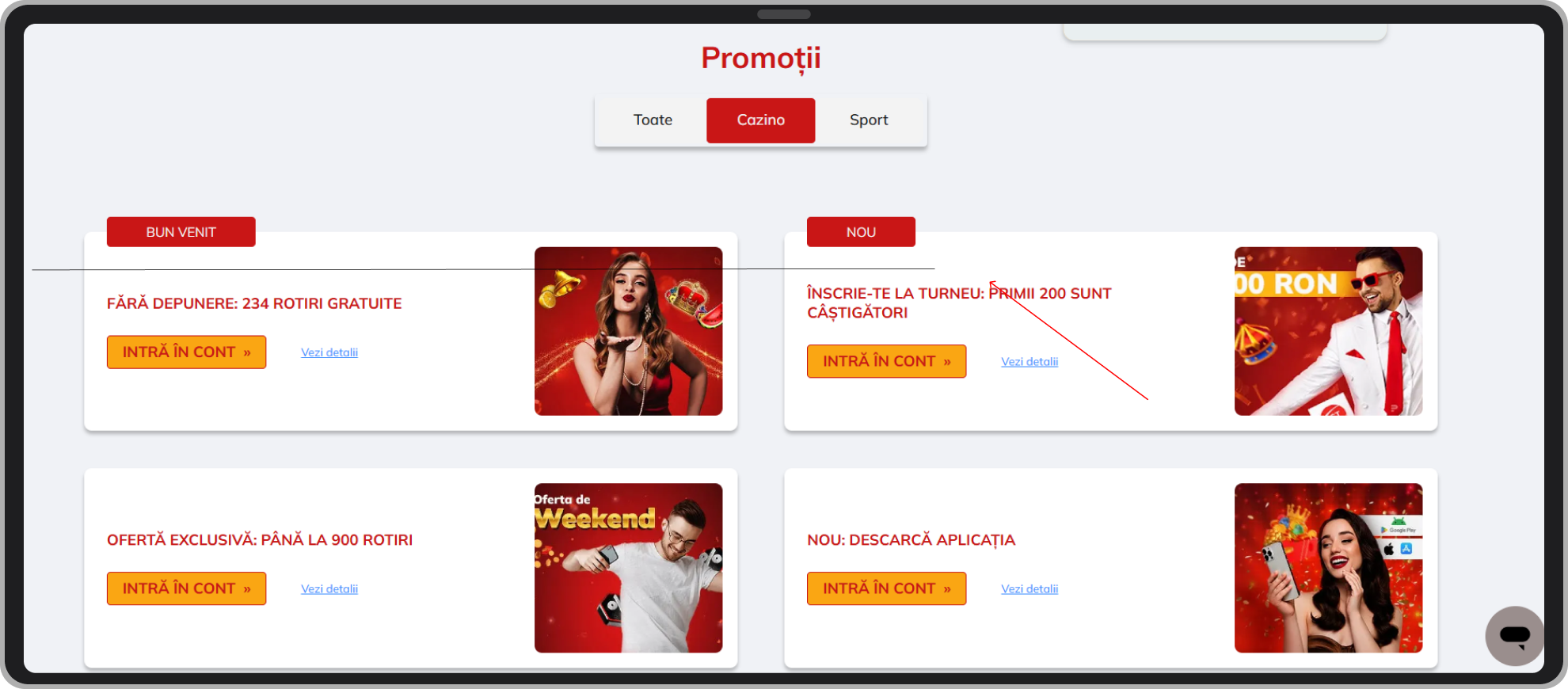 Promoții Powerbet Casino