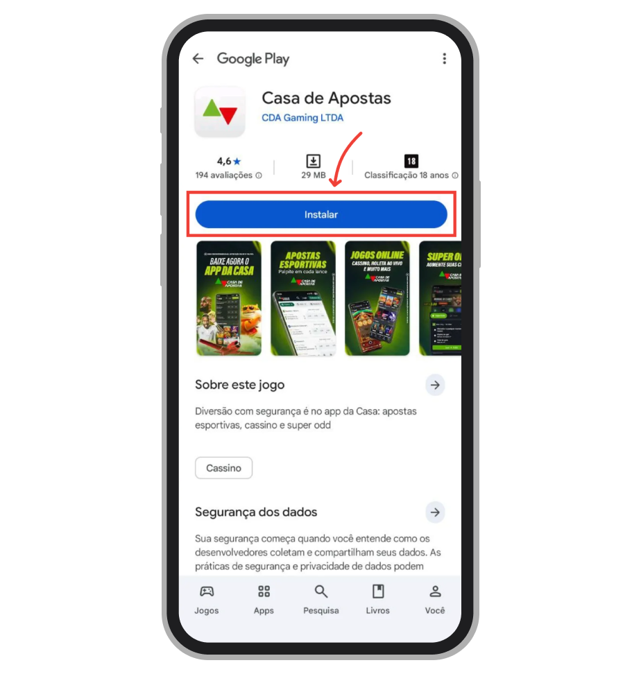 Toque em “Instalar”