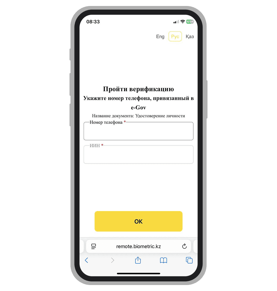 Первая стадия идентификации