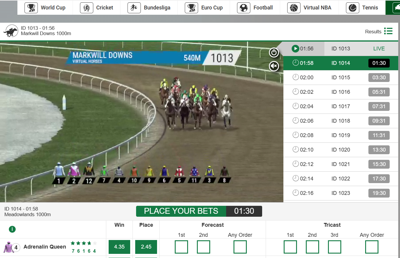 virtual horse racing live