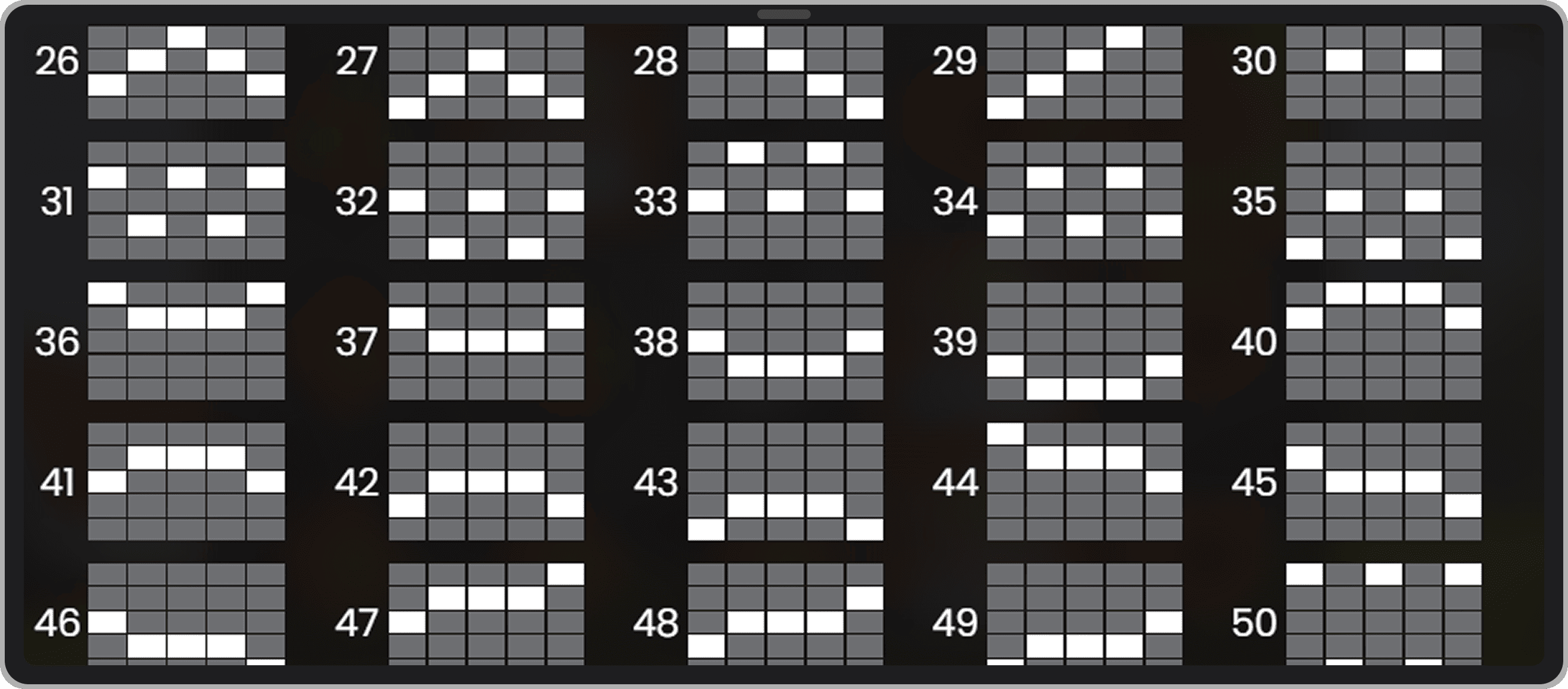 Линии выплат 26-50