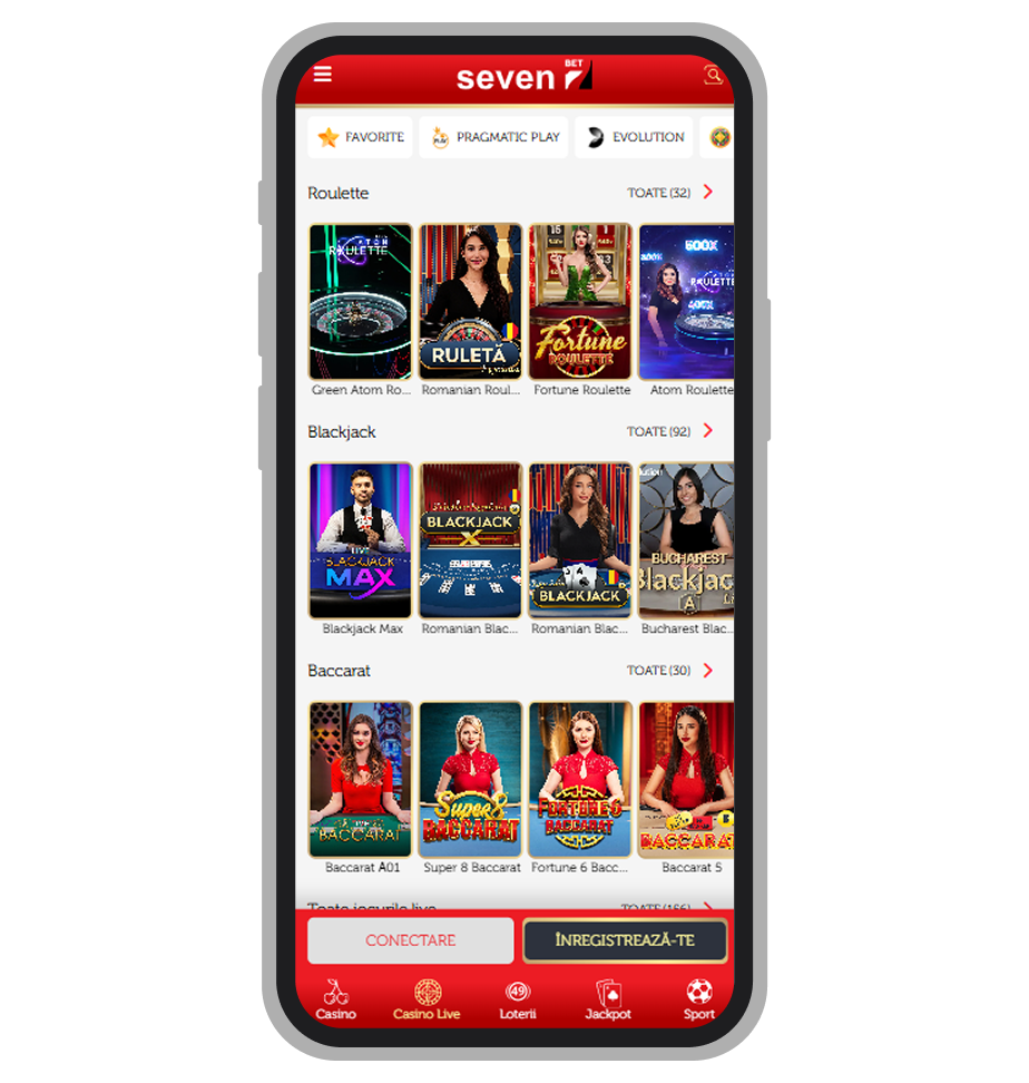 Cazinou live la Seven