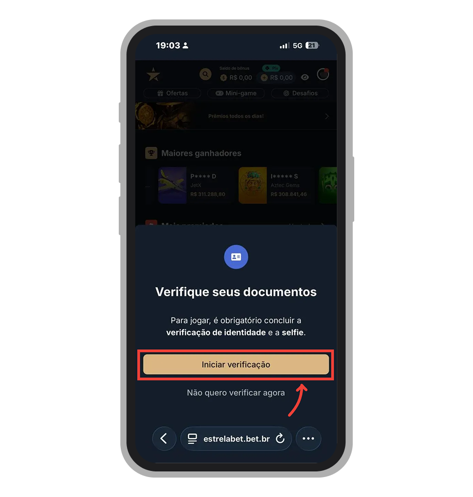 No seu primeiro acesso a conta faça a verificação KYC