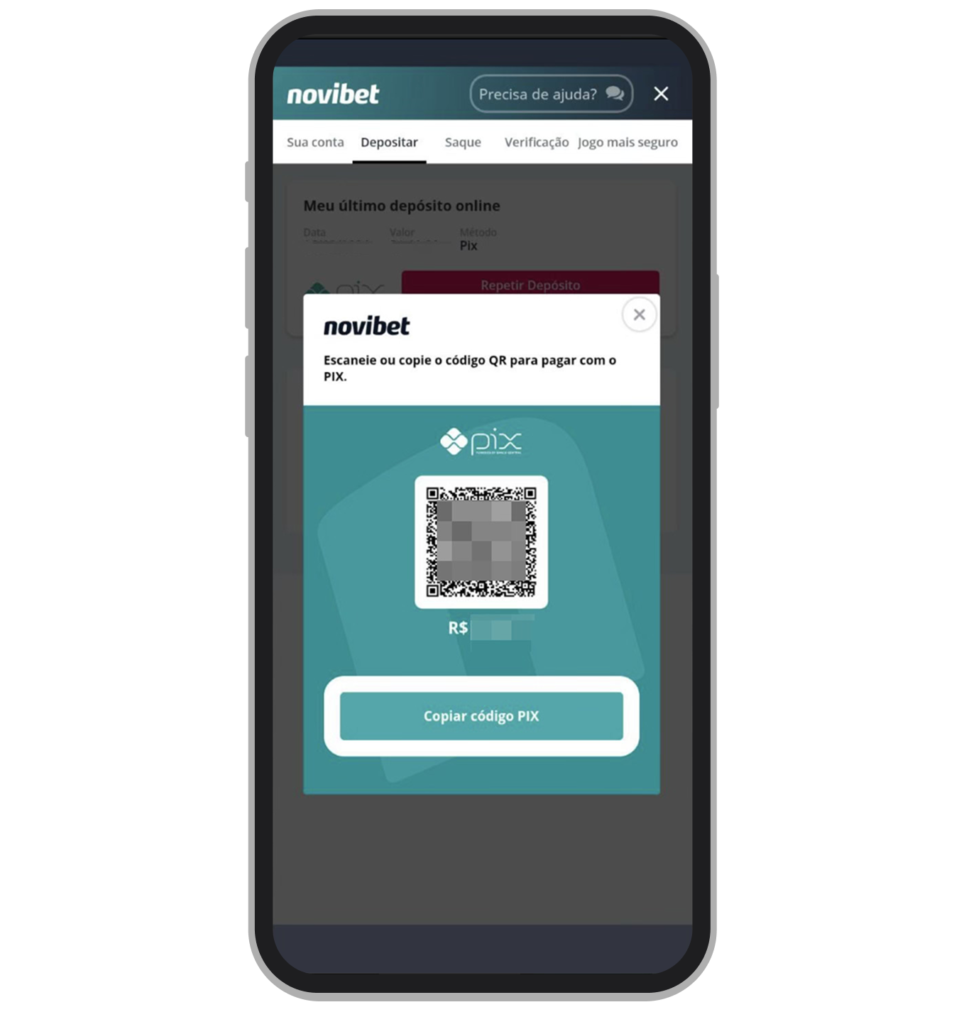 Pode usar o seu app bancário para fazer o Pix
