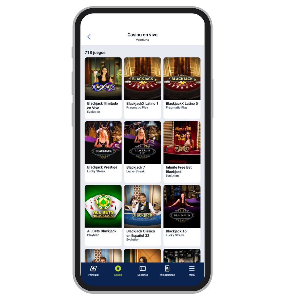 Blackjack en vivo