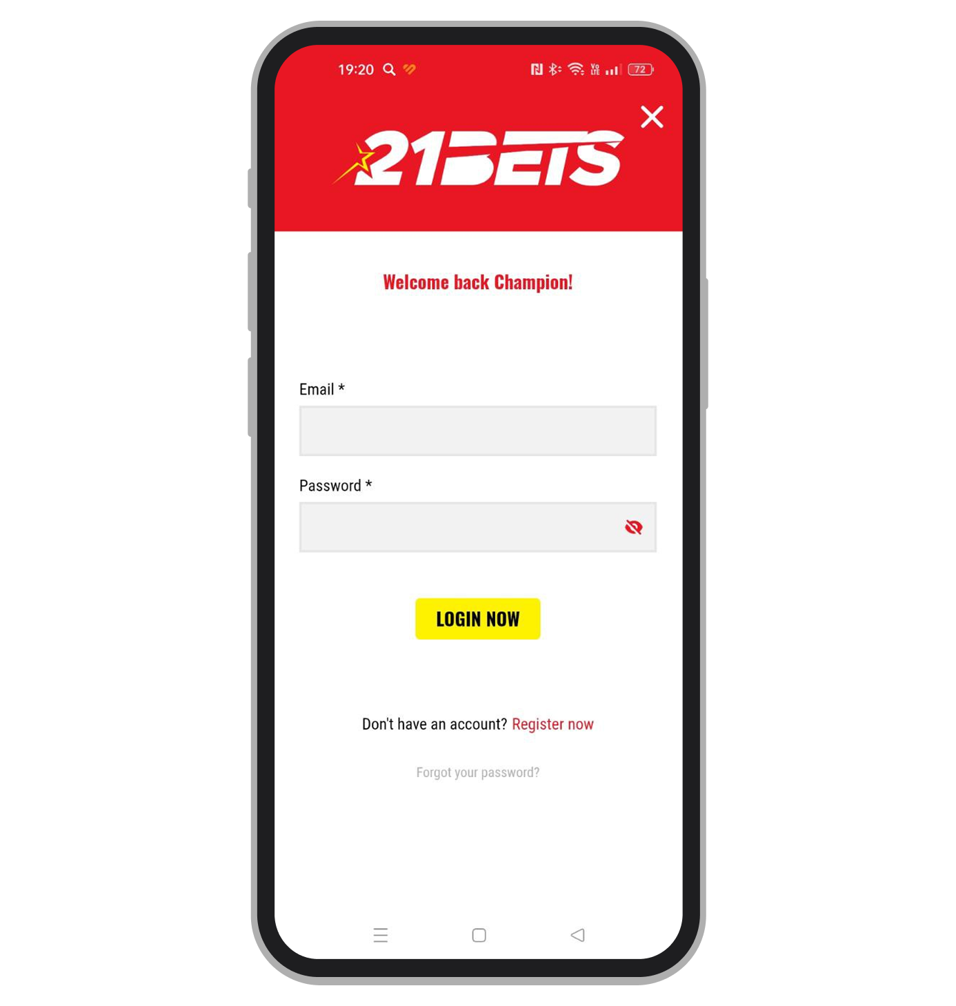 Авторизация на 21Bet