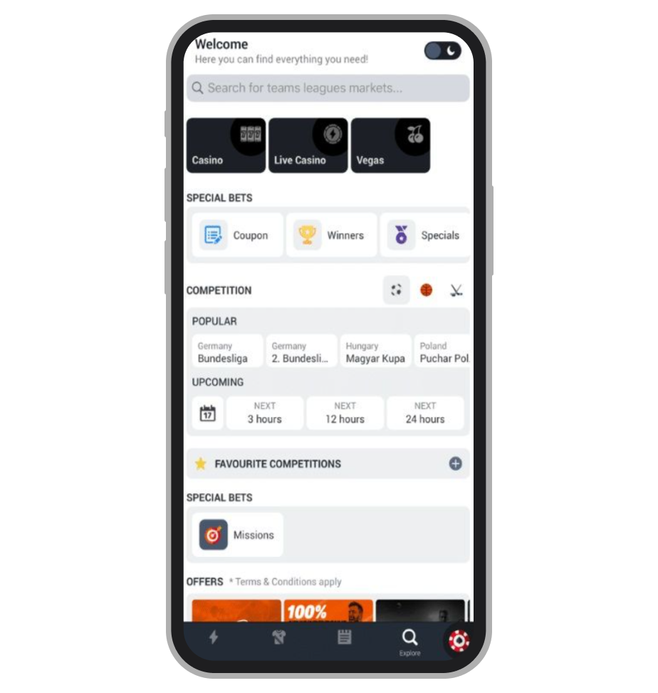 Приложение Betano