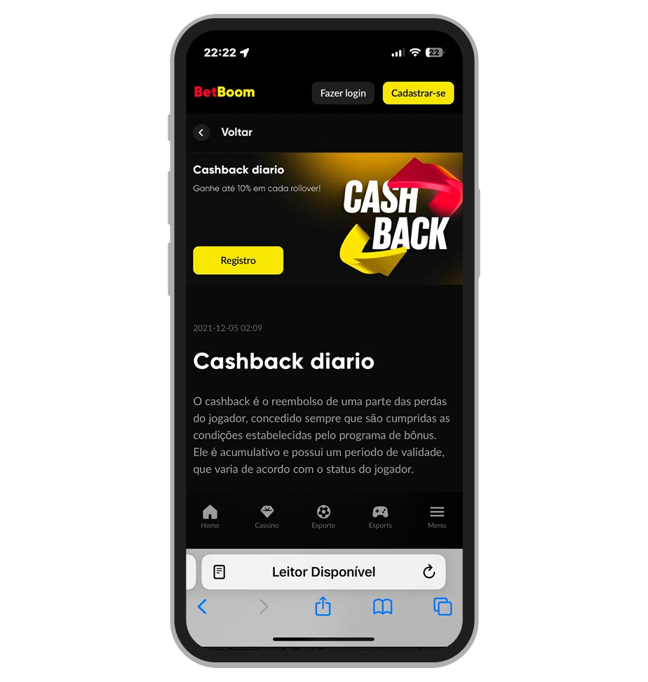 A oferta de cashback no BetBoom cassino
