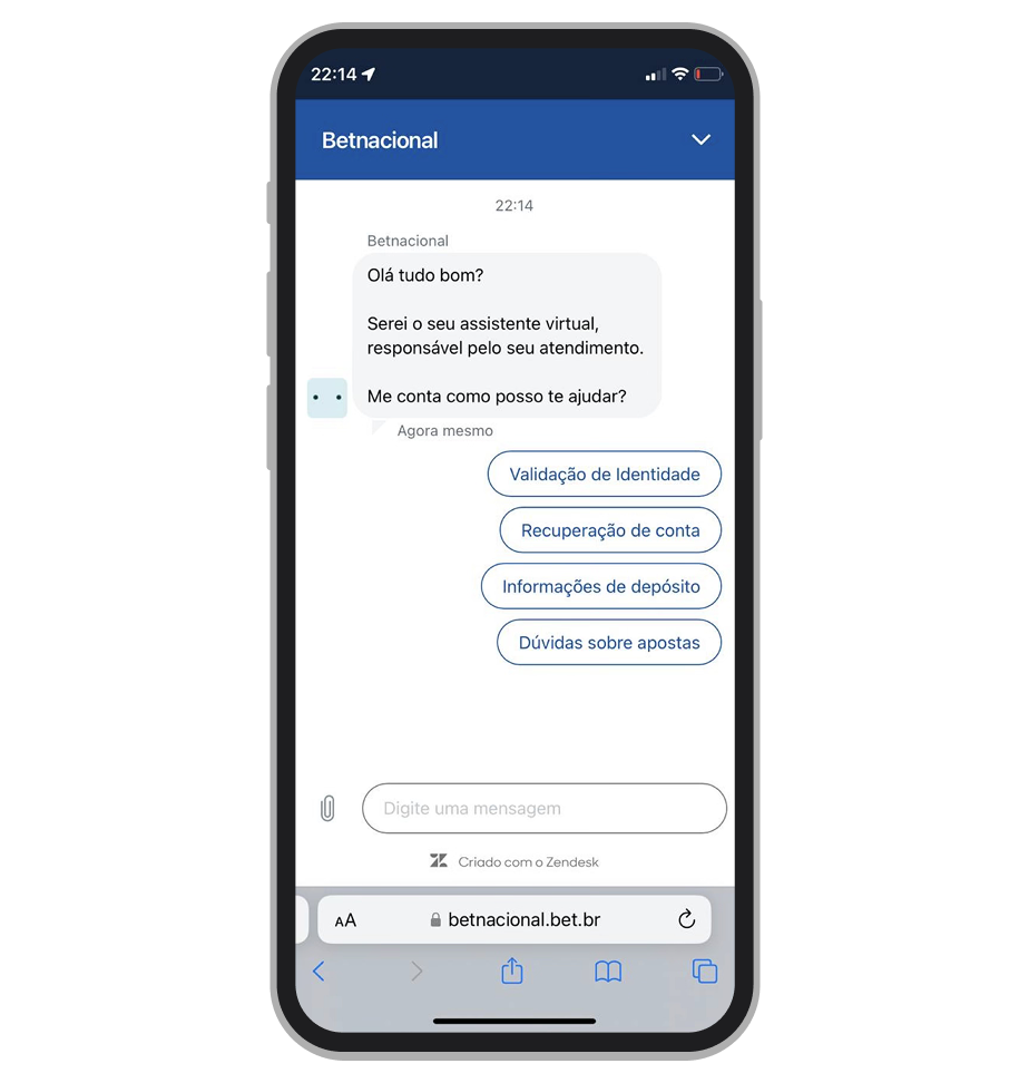 Chat ao vivo da Betnacional