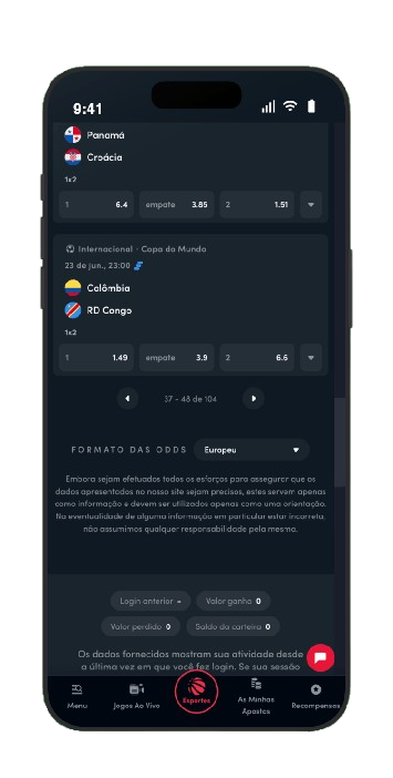 Odds 1X2 rodada 2 na Blaze: Panamá vs Croácia e Colômbia vs RD Congo