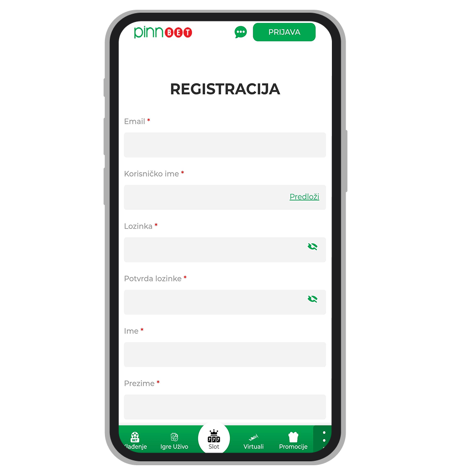 Pinn Bet registracija