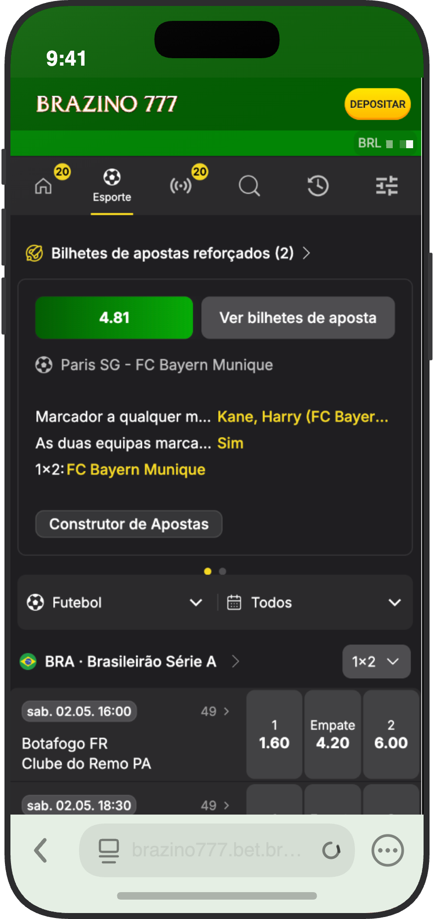 Apostas esportivas na Brazino777 com Brasileirão Série A
