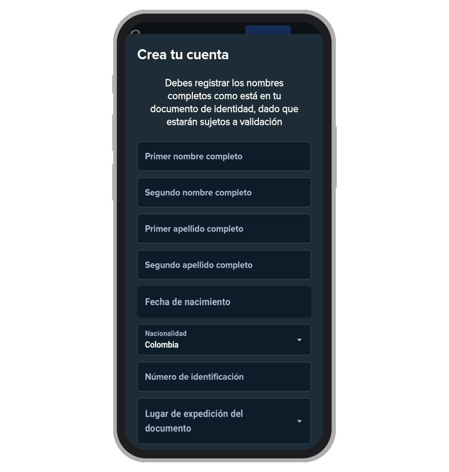 Stake App registro