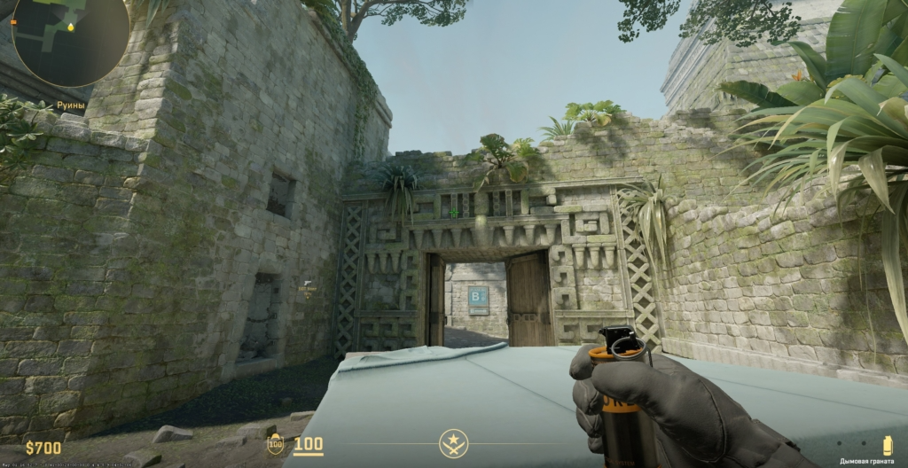 Смок в шорт со стороны атаки