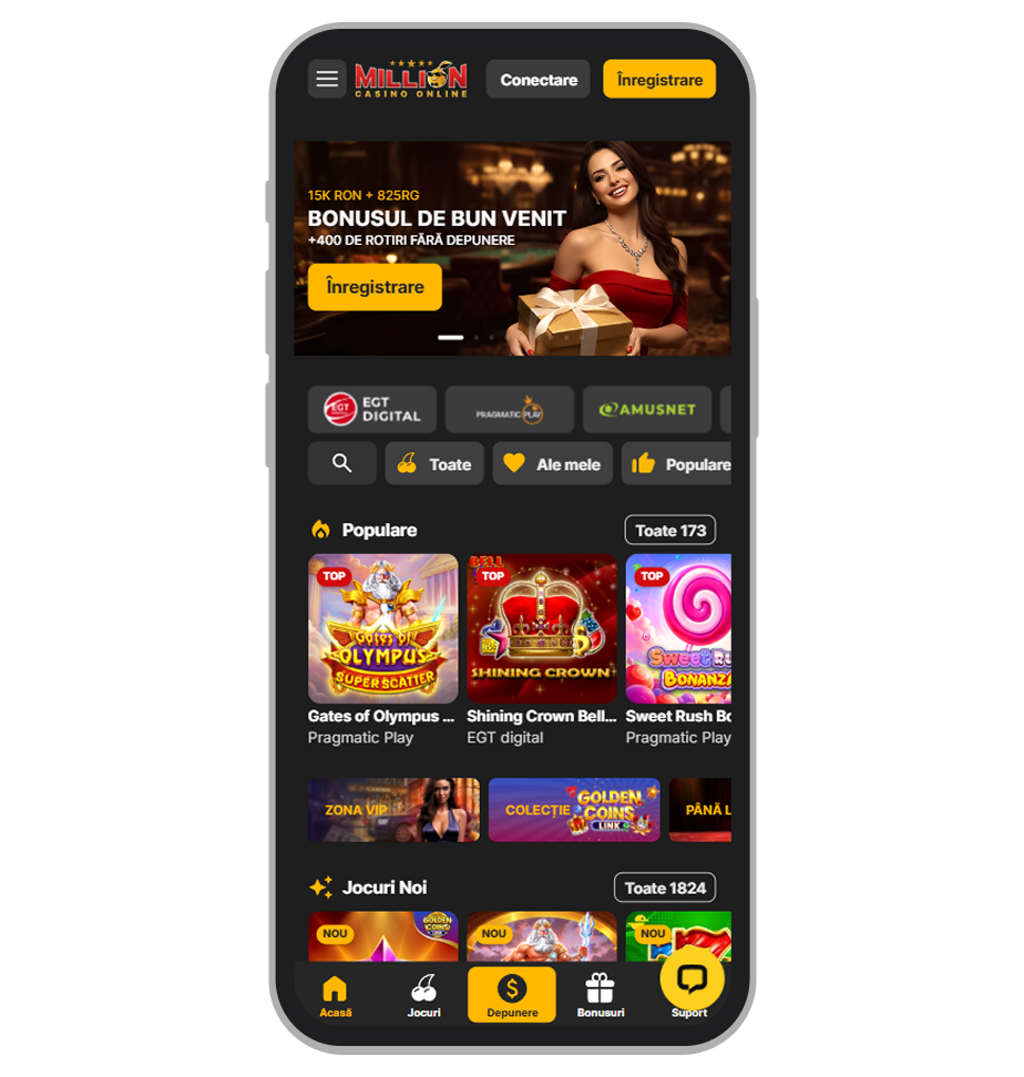 Pagina principală Million Casino