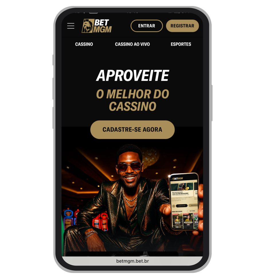 A tela inicial da plataforma BetMGM