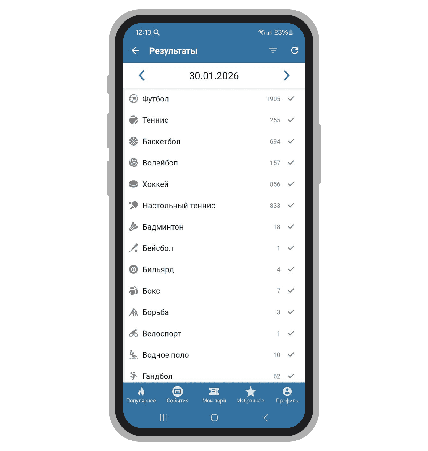 Результаты