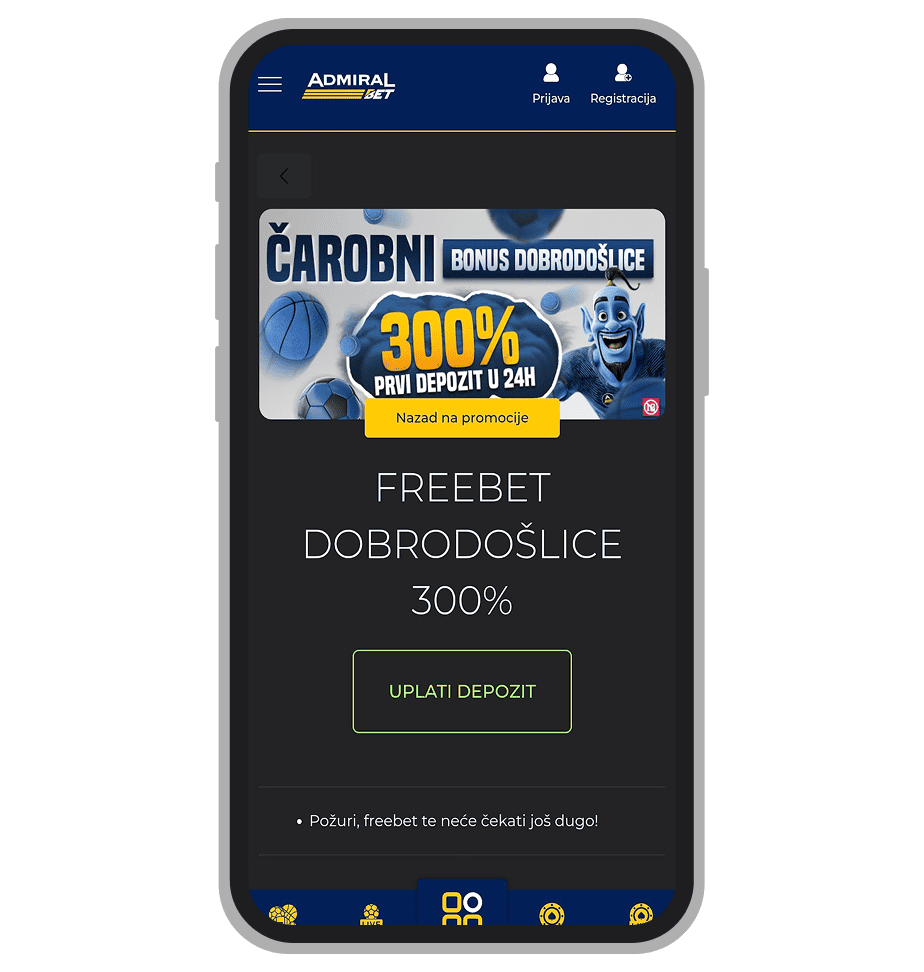 AdmiralBet freebet bonus