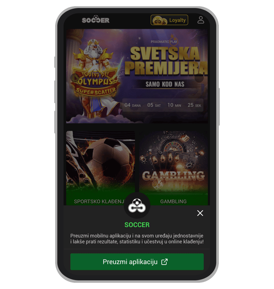 SoccerBet linkovi za download aplikacije