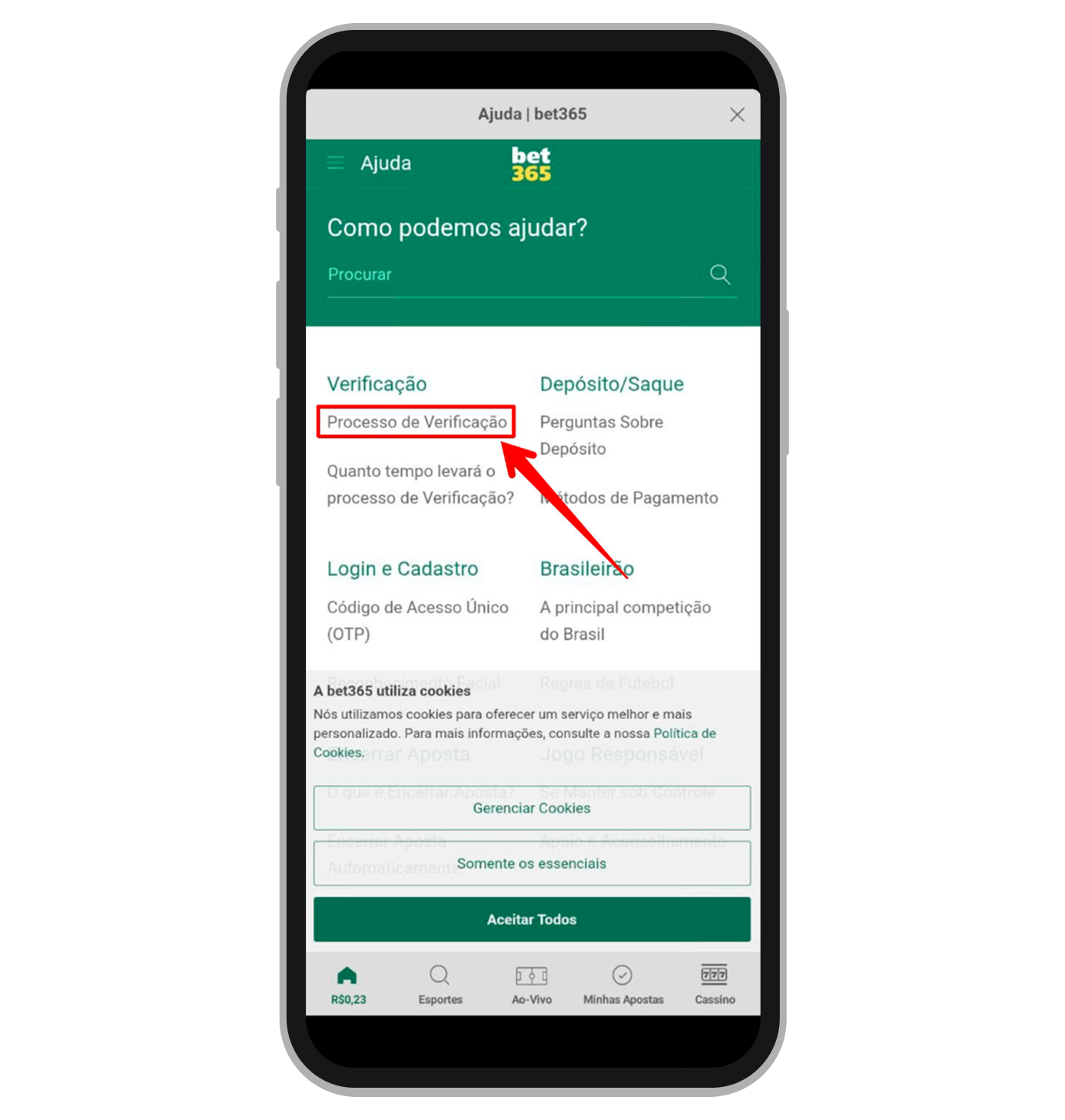 Escolha qualquer uma das dúvidas frequentes